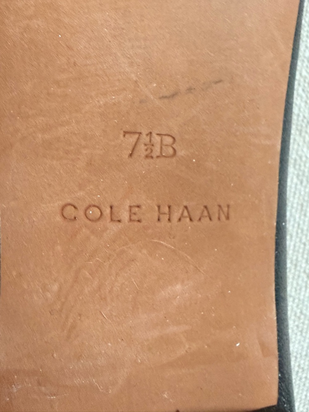 Cole Haan Black Leather Pointed-Toe Woven Flats - Picture 3 of 3